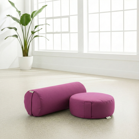 Yoga-Set Ananda (Meditationskissen Dhyana + Yoga-Bolster Samtosha)