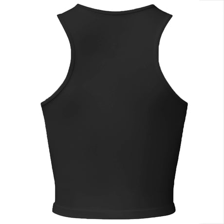 Yoga Top Cropped V neck and ruffles - black