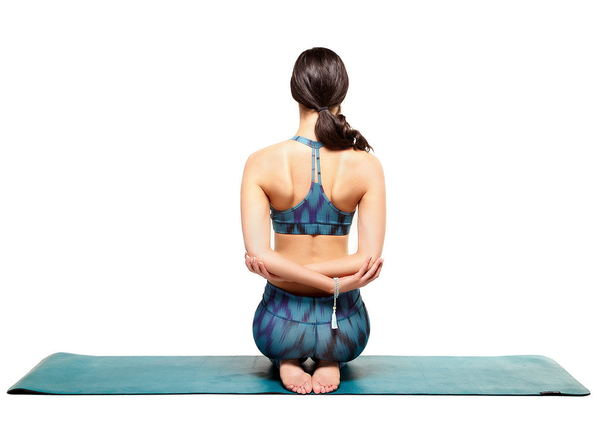 Yoga-Bra "Shiva" - Ikat aqua