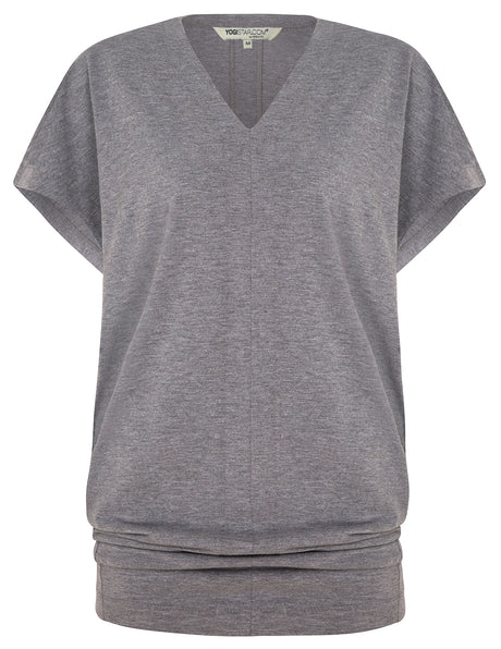 Yoga-T-Shirt "Freedom" - pale grey marl