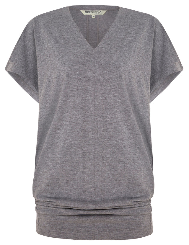 Yoga-T-Shirt "Freedom" - pale grey marl