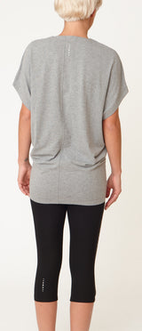 Yoga-T-Shirt "Freedom" - pale grey marl