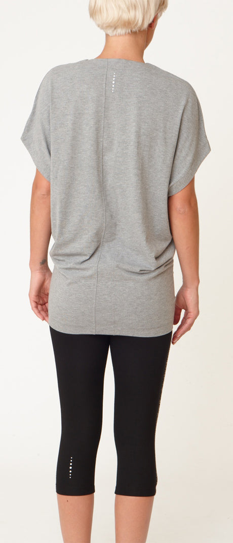 Yoga-T-Shirt "Freedom" - pale grey marl