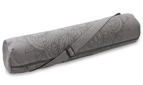 Yogatasche yogibag® basic - zip - cotton - art collection - 65 cm - lotus mandala - graphit