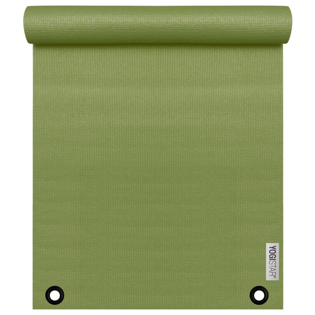 Sonderposten Yogamatte yogimat® basic olive mit Ösen aus Messing - schwarz brüniert