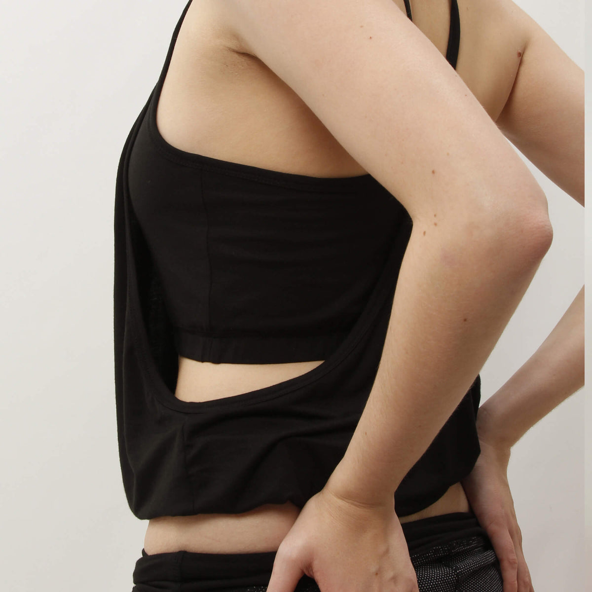 Zen Layered Loose Tunic - black